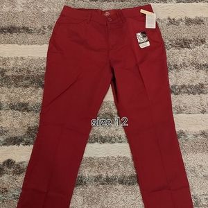 Red pants size 12 St. John's Bay